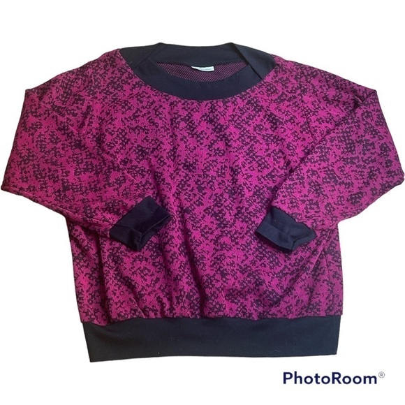 donnkenny Sweaters - DonKenny vintage hot pink and black pattern sweater size medium